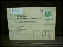 Paketavi med stämplade frimärken - 1964 - Göteborg 13 till Sunne
