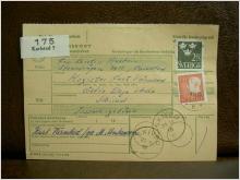 Frimärken  på adresskort - stämplat 1965 - karlstad 5 - Skived