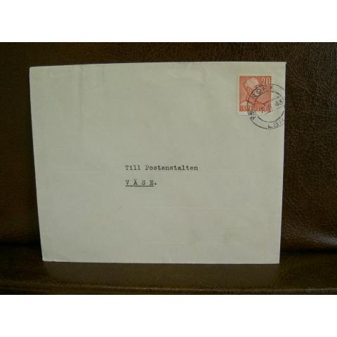 Paketavi med stämplade frimärken - 1943 - Nora till Väse