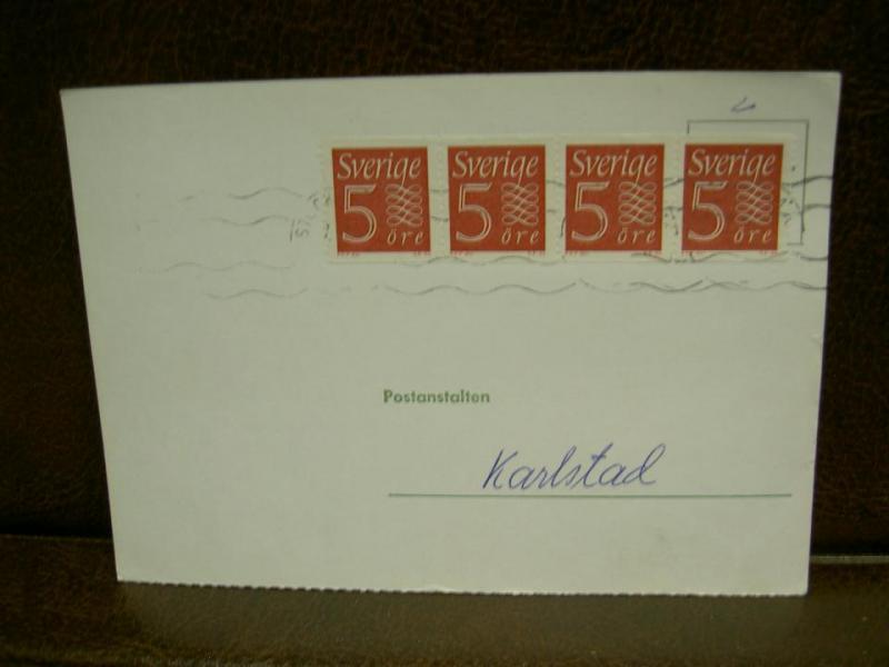 Paketavi med stämplade frimärken - 1962 - Stockholm till Karlstad