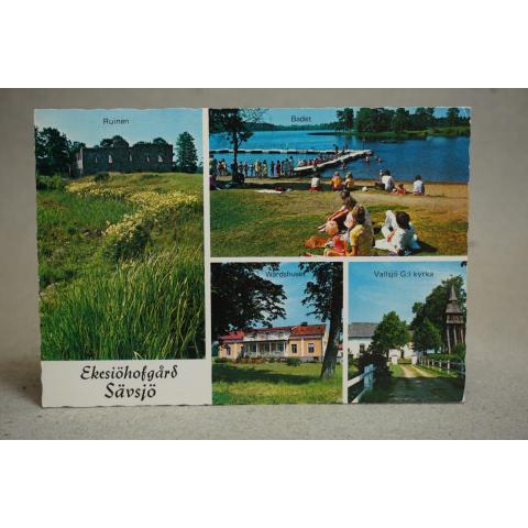 Ekesiöhofgård Sävsjö -  vykort med vågig kant