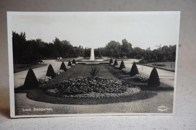 Lund - Stadsparken 1930 - Gammalt skrivet Vykort