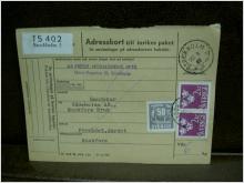 Paketavi med stämplade frimärken - 1962 - Stockholm 2 till Munkfors 1