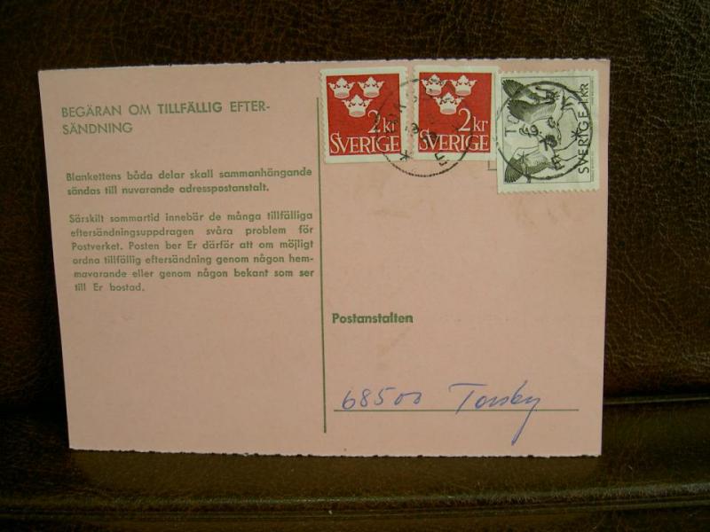 Paketavi med stämplade frimärken - 1973 - Torsby