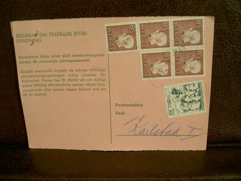 Paketavi med stämplade frimärken - 1973 - Karlstad 3