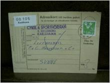 Paketavi med stämplade frimärken - 1964 - Karlshamn till Sunne