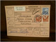 Paketavi med stämplade frimärken - 1964 - Stockholm 3 till Forshaga