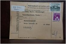 Frimärken  på adresskort - stämplat 1963 - Farsta 1 - Sunne