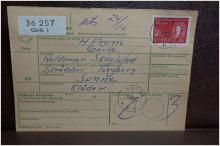 Frimärke  på adresskort - stämplat 1963 - Gävle 1 - Sunne