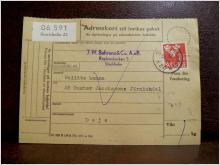 Frimärken på adresskort - stämplat 1961 - Stockholm 22 - Deje 