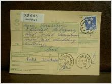 Frimärken  på adresskort - stämplat 1965 - Linköping 1 - Lundsberg