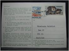 Adressndringskort med stämplade frimärken - 1972 - Storfors