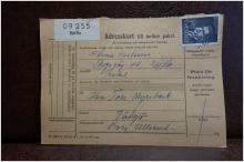 Frimärke på adresskort - stämplat 1963 - Säffle  - Övre Ullerud