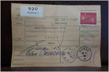 Frimärke på adresskort - stämplat 1963 -  Karlstad 2 - Sunne