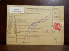 Frimärken på adresskort - stämplat 1961 - Göteborg 51 - Karlstad 