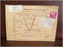 Frimärken på adresskort - stämplat 1962 - Nyköping 1 - Munkfors 