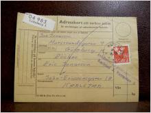Frimärken på adresskort - stämplat 1961 - Göteborg 1 - Karlstad 