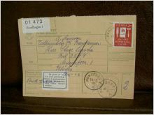 Paketanhopning + Paketavi med stämplade frimärken - 1962 - Bandhagen 1 till Munkfors