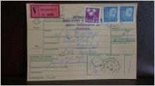 Paketavi med stämplade frimärken - 1964 - Stockholm 1 - Karlstad
