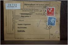 Frimärken  på adresskort - stämplat 1963 - Stockholm 18 - Munkfors