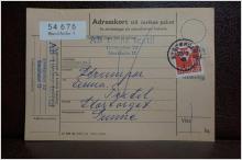 Frimärke  på adresskort - stämplat 1963 - Stockholm 5 - Sunne 