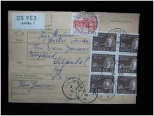 Adresskort med stämplade frimärken - 1964 - Arvika till Liljendal