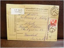 Frimärken på adresskort - stämplat 1961 - Göteborg 2 - Karlstad