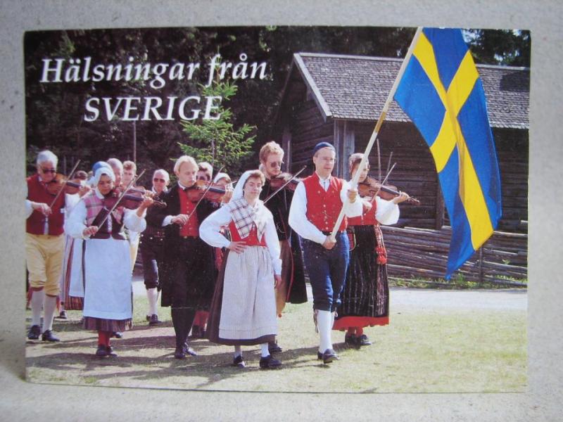 Svenska Folkdräkter Oskrivet Vykort Eva Hedling