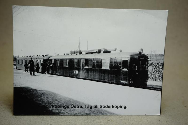 Tåg till Söderköping 1930 Järnvägarnas Museiförening Linköping Fint Evenemangstämplat vykort Huddinge 1987