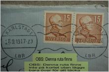 Brev med 2   frimärken från 1949 Karlstad 
