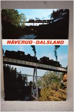 Akvedukten med gamla Lok i Håverud - Fin Svensk evenemangstämpel / Ortsstämpel Nälden 1976