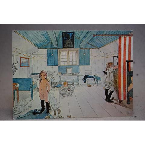 Carl Larsson - Mammas och småflickornas rum - skrivet vykort
