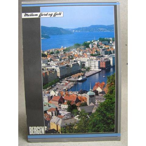 Oskrivet Vykort vy över Bergen Norway