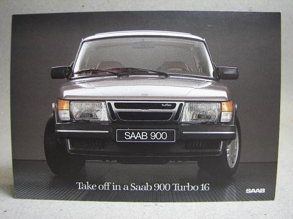 SAAB 900 Turbo 16 Oskrivet äldre fint vykort