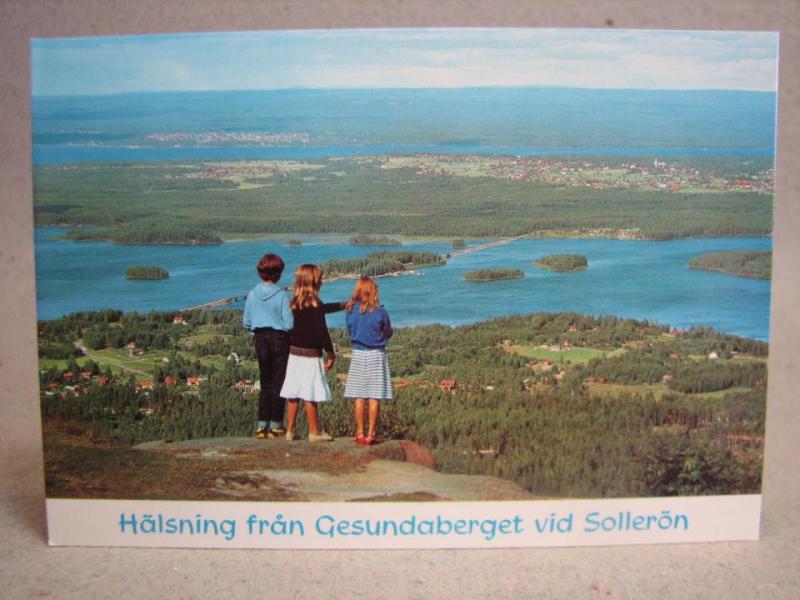 Vy från Gesundaberget över Sollerön  - Dalarna