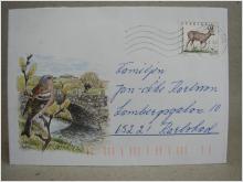 Äldre brev med stämplar och frimärke - Karlstad 1992