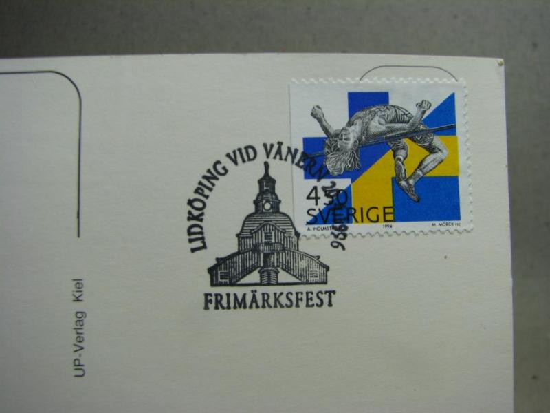 Fin Ortsstämpel / Evenemangstämpel - Lidköping vid Vänern 20.4.1996 - Frimärksfest