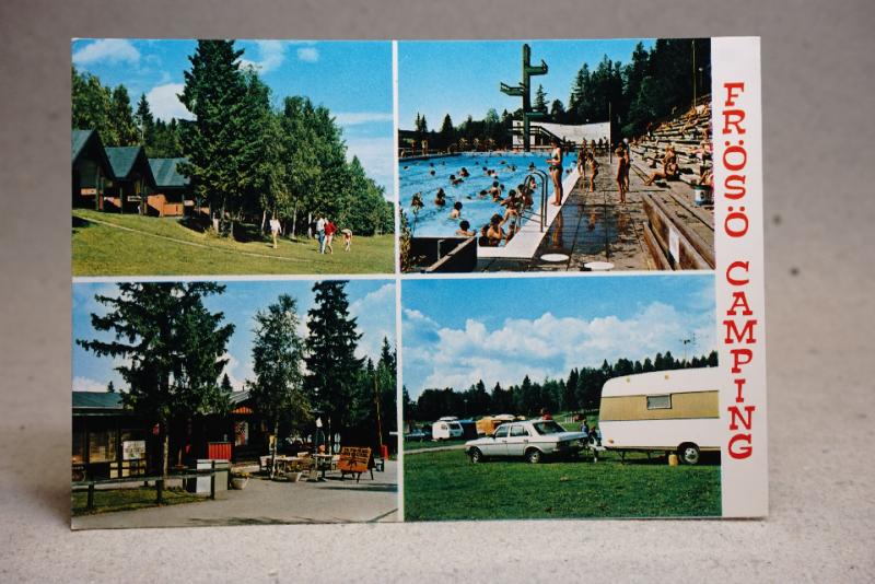 Frösö Camping 1980-talet  - skrivet äldre vykort 