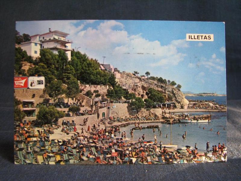 Vykort - Badplats Illetas - Mallorca