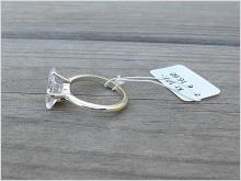 Ny! Silverfärgad ring med fasettslipad strass sten, nickelfri vitmetall, 17/S, 18/M eller 19/L