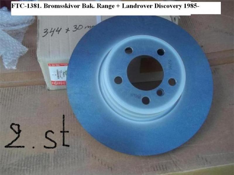 FTC-1381. Bromsskivor Bak. Range + Landrover Discovery 1985-