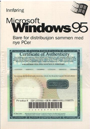 Norsk inplastad W95-licens