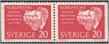 Facit #529BB Nobelpristagare 1901, 20 öre röd
