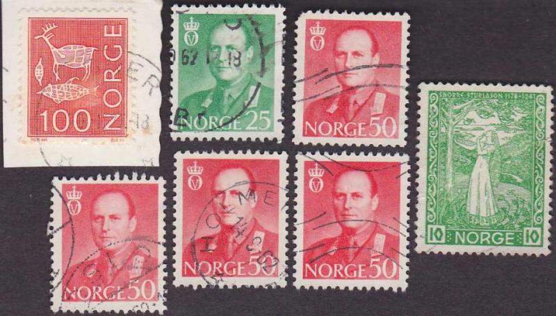 Några frimärken från Norge