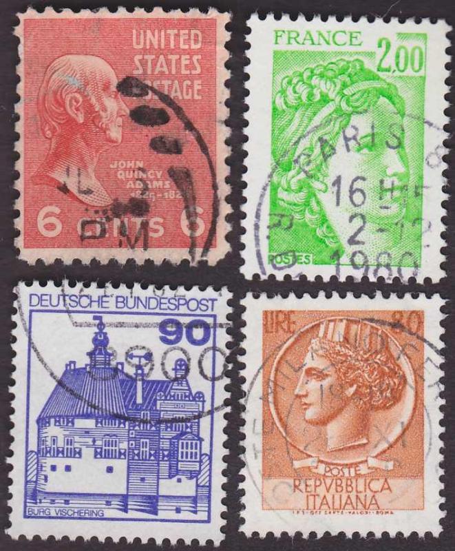 Några frimärken från Europa och USA