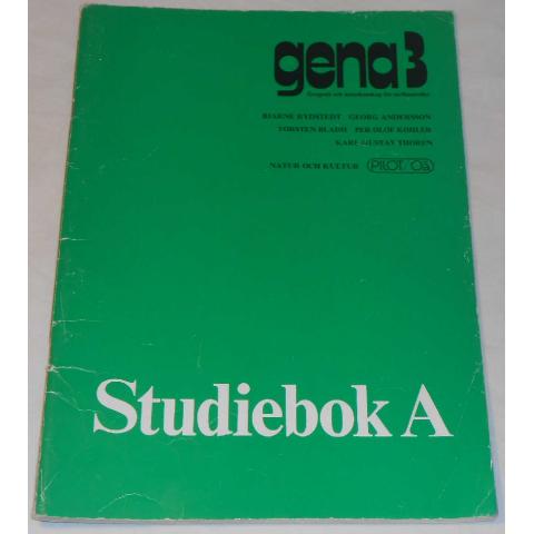 gena 3 Studiebok A av Rydstedt, Andersson, Bladh, Köhler & Thorén; från 80-talet