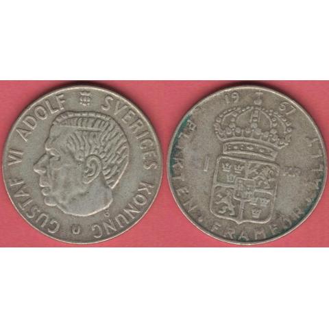 Sverige - 1 krona 1967 silver