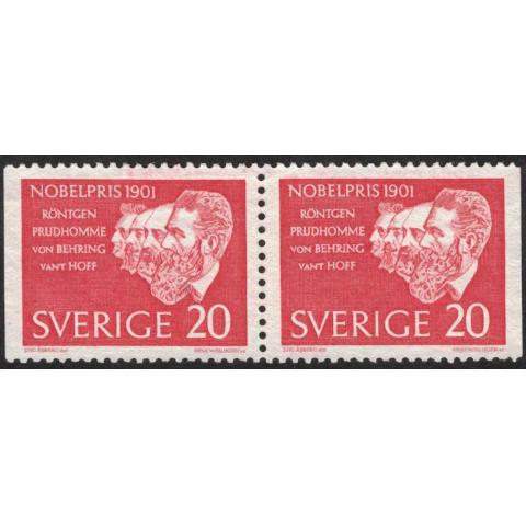 Facit #529BB Nobelpristagare 1901, 20 öre röd