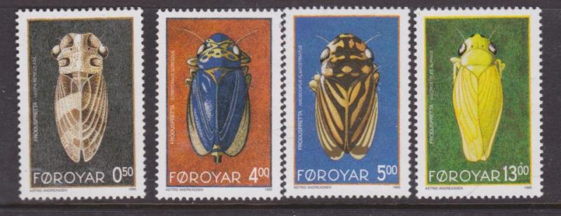 Färöarna, F 272-5 postfriskt, cikador, katalog 70 kr nominal 22.50 Dkr