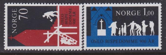 F 659-60 Oslo 900 år, F 661 Antarktistraktaten, F 652-4 3 kompletta ** serier.